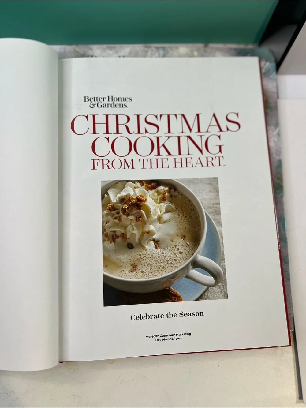 Better Homes And Gardens Holiday Cookbook with Red & Green Cover Accents
